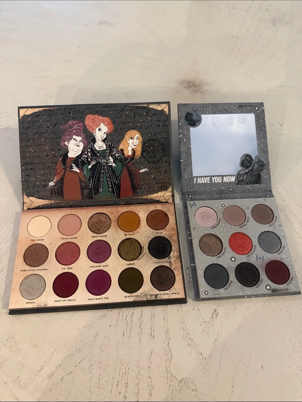 ColourPop Disney special edition makeup eyeshadow sets
